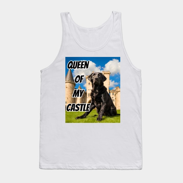 Queen of My Castle Black Labrador Retriever Tank Top by Doodle and Things